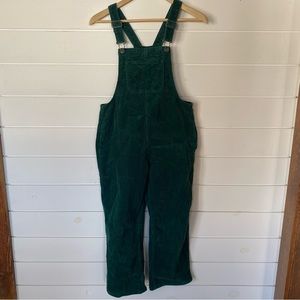Girls Cat&Jack Green Corduroy Overalls. Size XL (14).
